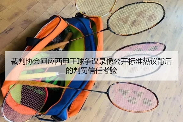裁判协会回应西甲手球争议录像公开标准热议背后的判罚信任考验